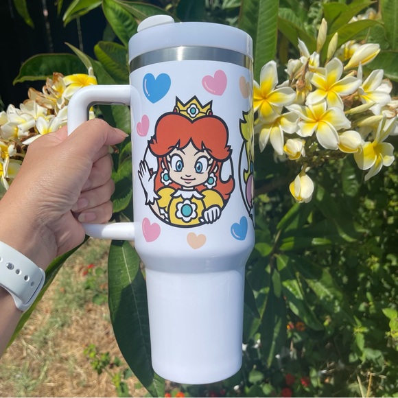 Custom made Nintendo Super Mario Bros Tumbler 40 oz tumbler with hand carry hand - Picture 10 of 15